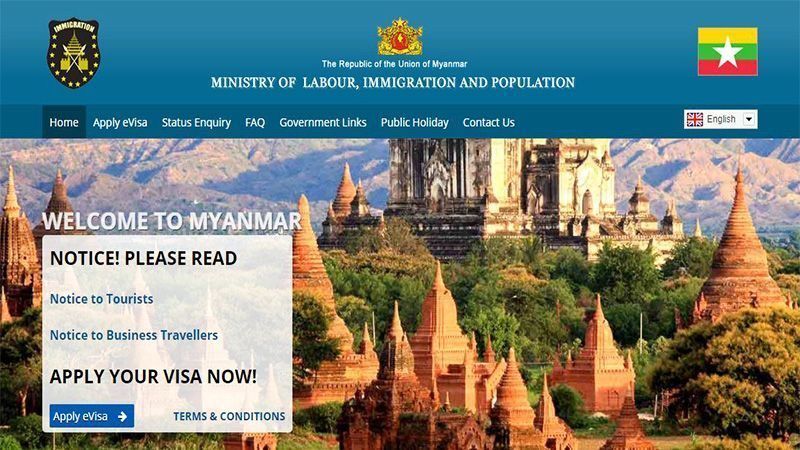 Visado de Myanmar online