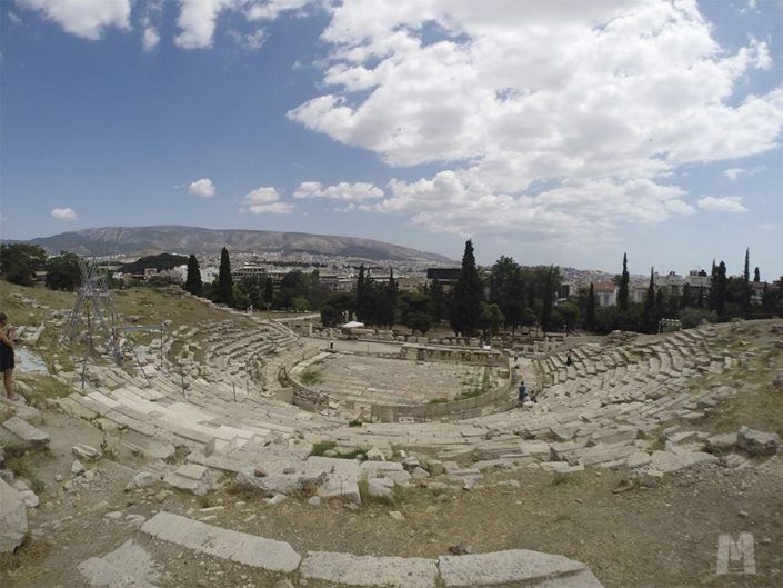El Teatro de Dionisio, la Acrópolis de Atenas, Grecia El Teatro de Dionisio, la Acrópolis de Atenas, Grecia