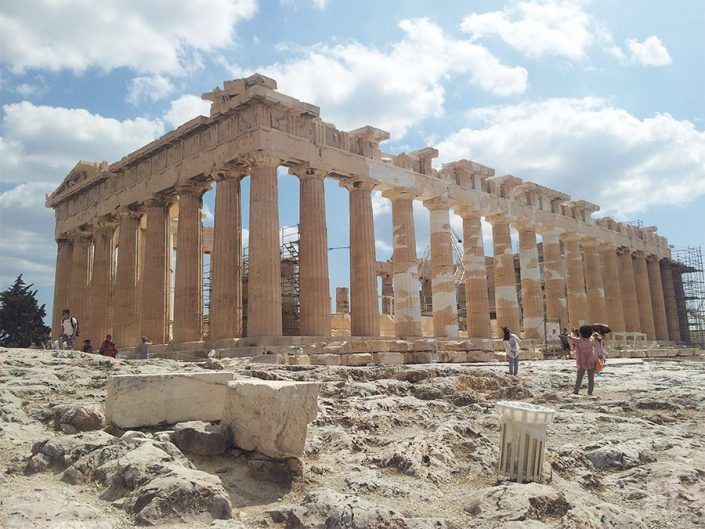 El Partenón, la Acrópolis de Atenas, Grecia
