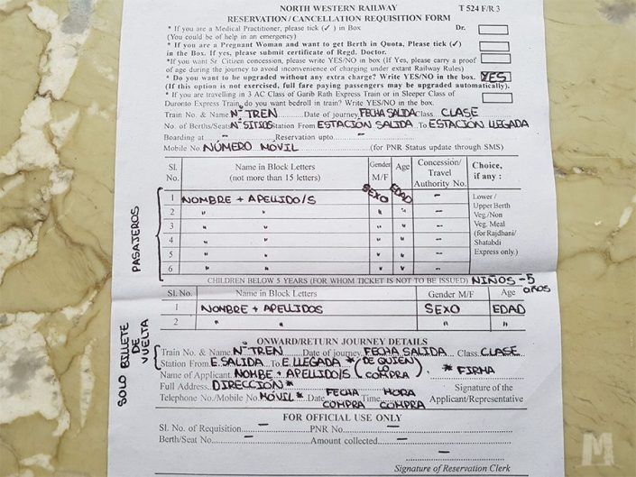 Cómo y dónde comprar los billetes de tren en India
