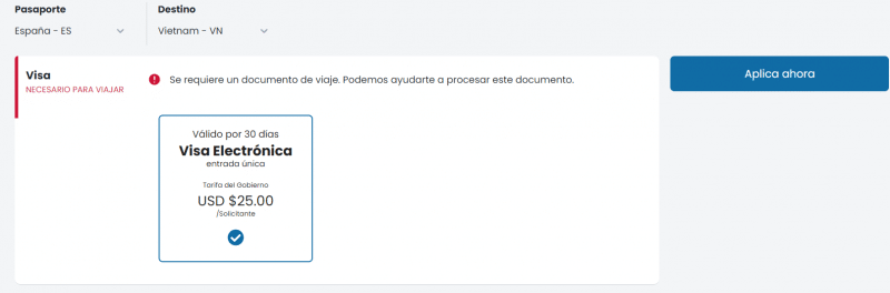 Visado Vietnam Online