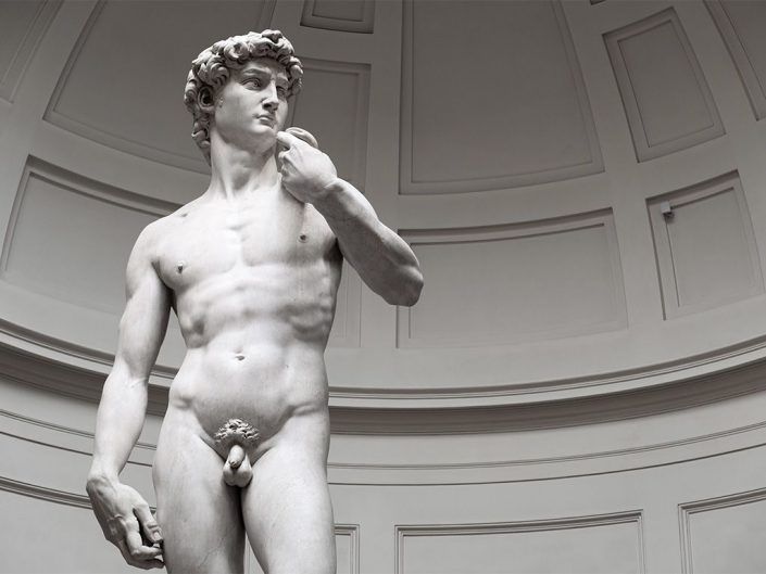 El David de Miguel Ángel en la Galería de la Academia