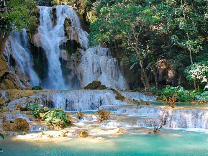 Cataratas Kuang Si en Luang Prabanag, Laos