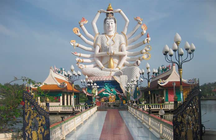 Templo Wat Plai Laem en Koh Samui, Tailandia
