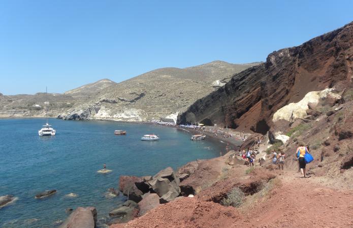 Playa Roja - Qué ver en Santorini